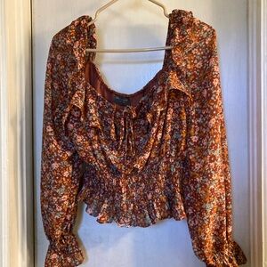 Floral Ruffle Blouse